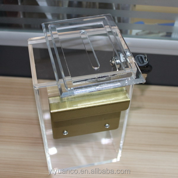 2015 Factory Custom Acrylic Suggestion Box,Acrylic Money Box,Acrylic
