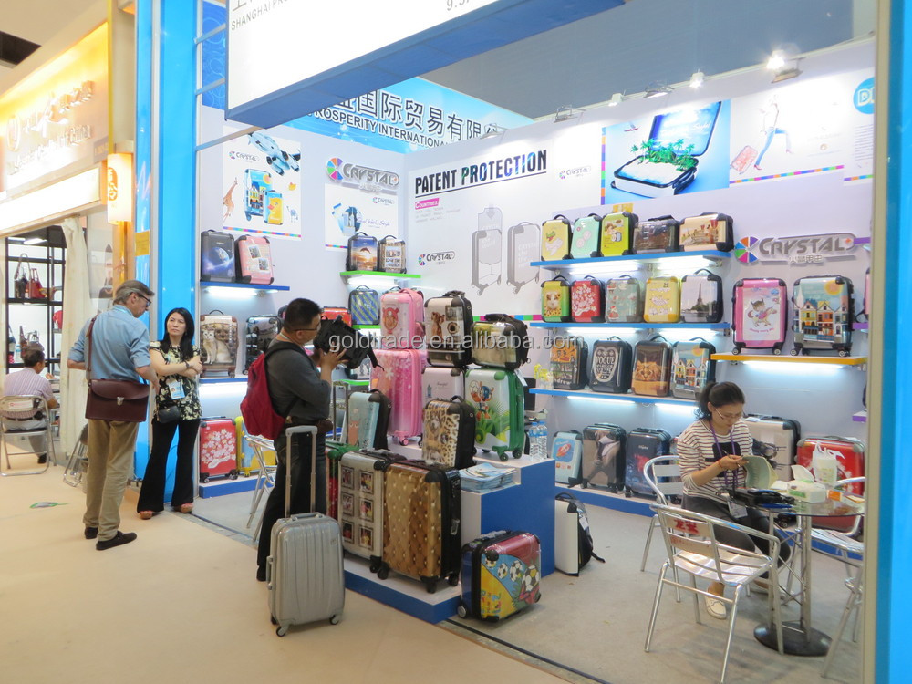 2016女性キャビンサイズスーツケース/ファッショナブルなハードシェル空港旅行腹筋pcカラフルなトロリー荷物セット仕入れ・メーカー・工場