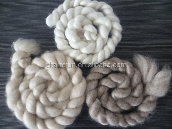 モンゴル100％純粋な茶色のヤギの毛を除去したカシミヤ繊維仕入れ・メーカー・工場