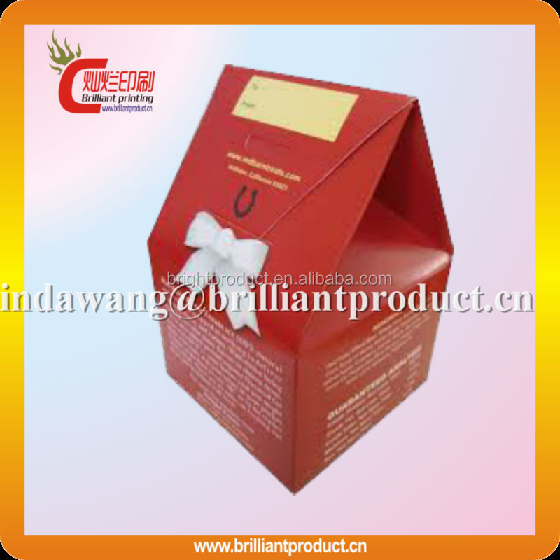 Cute handmade house shape gift box,paper box type house designs