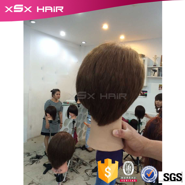 安いサロン美容術練習2015人毛のトレーニングヘッド理髪店用の仕入れ・メーカー・工場