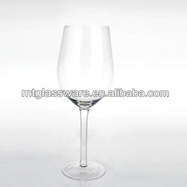 High transparency large size clear red wine glass , flower glass vase
