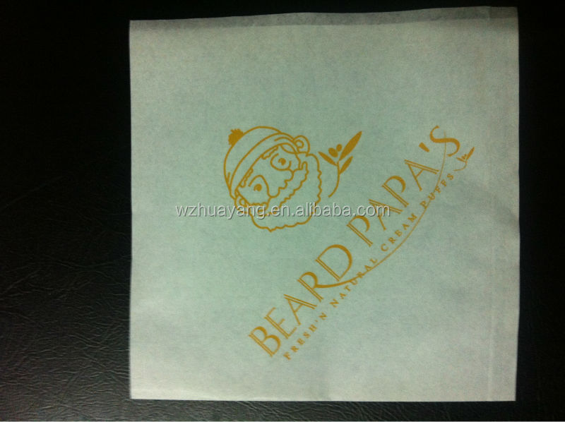 custom printed bread burger wrapping paper oil-proof food packaging wood pulp paper made in china manufacturer supplier