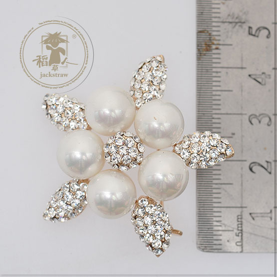2014年ホットとファッションラインストーンの完全な手作りの美しい花大韓国ブローチ真珠卸売結婚式のためのバルクで問屋・仕入れ・卸・卸売り