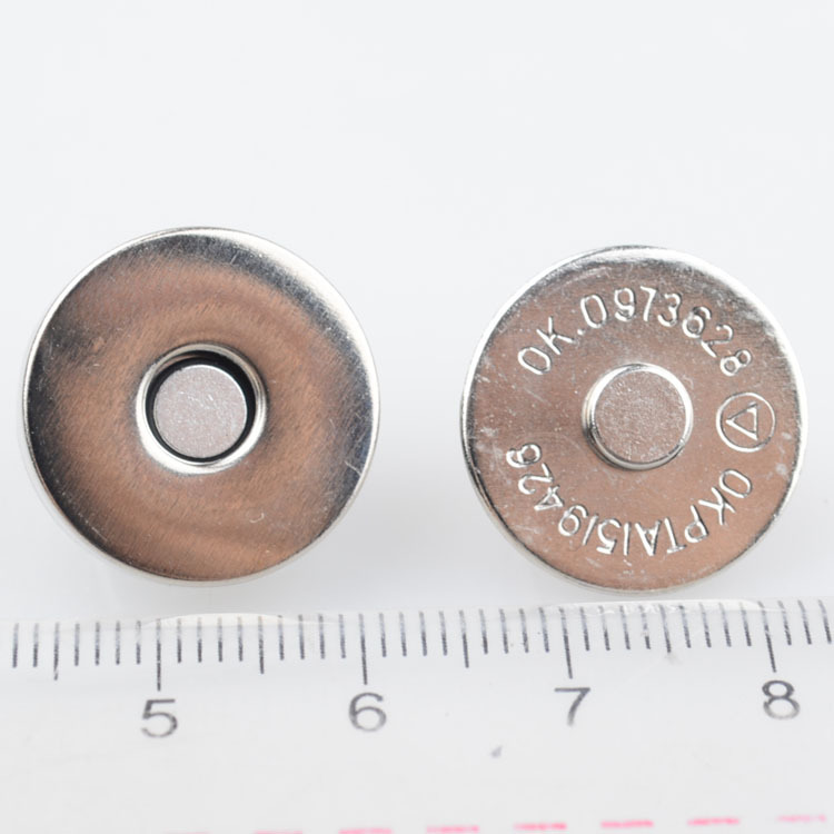 熱い販売色のついたニッケルの金属のスナップボタンマグネットボタン15mm磁気ボタン仕入れ・メーカー・工場