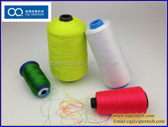 中国の異なる色100％ラベル用ドープ染めポリエステル糸仕入れ・メーカー・工場