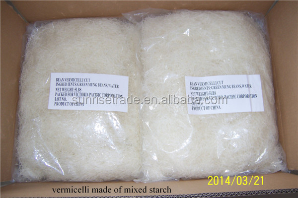 Certificated by HACCP/ISO/FDA/QS A Quality Green Bean/Pea Cut Longkou Vermicelli