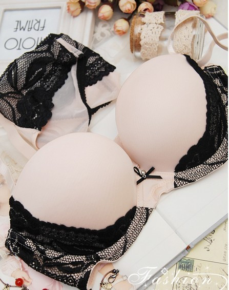 luxury secret women bra set deep V push up lingerie Sexy lace bra & brief underwear set for ladies(50)
