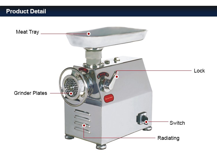 Table Top Industrial Easy Clean And Safe Electric Meat Grinder Mincer