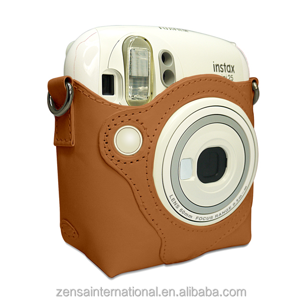 富士富士フイルムinstaxミニ25インスタントポラロイドフィルムカメラケース- ライトブラウン仕入れ・メーカー・工場