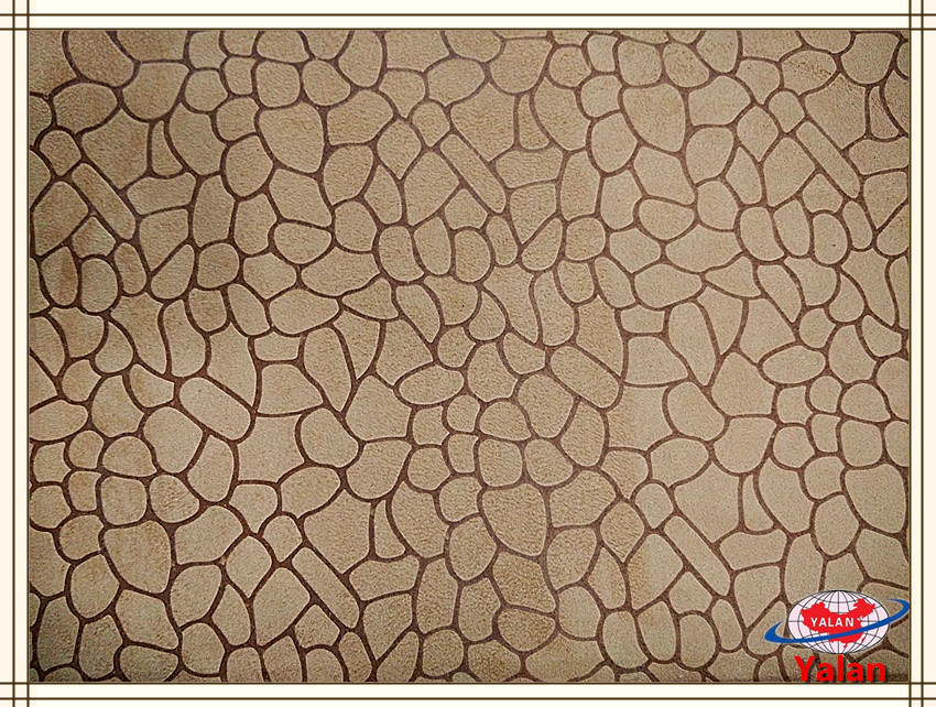 熱い販売の石のパターン印刷安価なソファ用スエード生地仕入れ・メーカー・工場