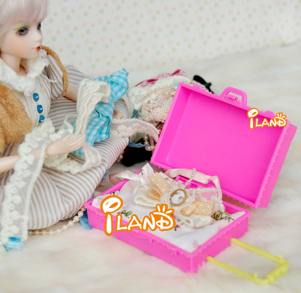 ドールハウスミニチュアプラスチック荷物のケース/ho019bキャリアピンク人形のための問屋・仕入れ・卸・卸売り
