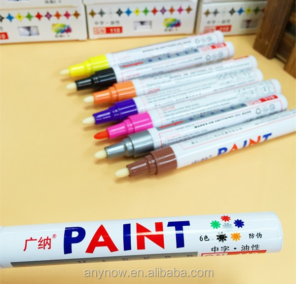 Car tire DIY art graffiti marked paint pen