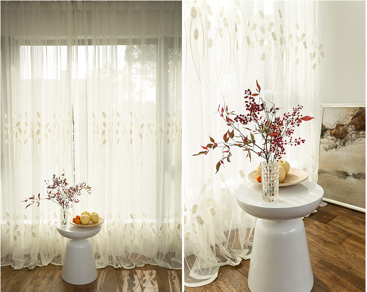 Groothandel reliëf beige luxe sheer gordijnen stof fancy elegantie ... Woonkamer beige gordijnen