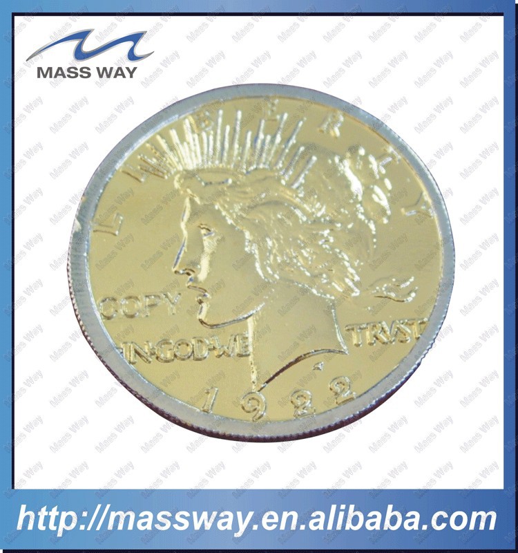 カスタマイズされたエンボス亜鉛合金のお土産リバティ3dゴールドコイン仕入れ・メーカー・工場