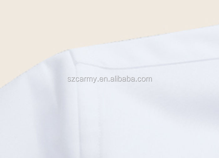 快適でファッショナブルな綿100％ダブル- デッキスタンド襟短いスリーブ卸売メンズホワイトドレスシャツ問屋・仕入れ・卸・卸売り