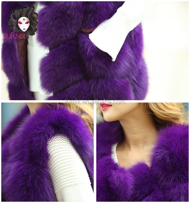 furnix2015realキツネ毛皮ノースリーブのベスト仕入れ・メーカー・工場
