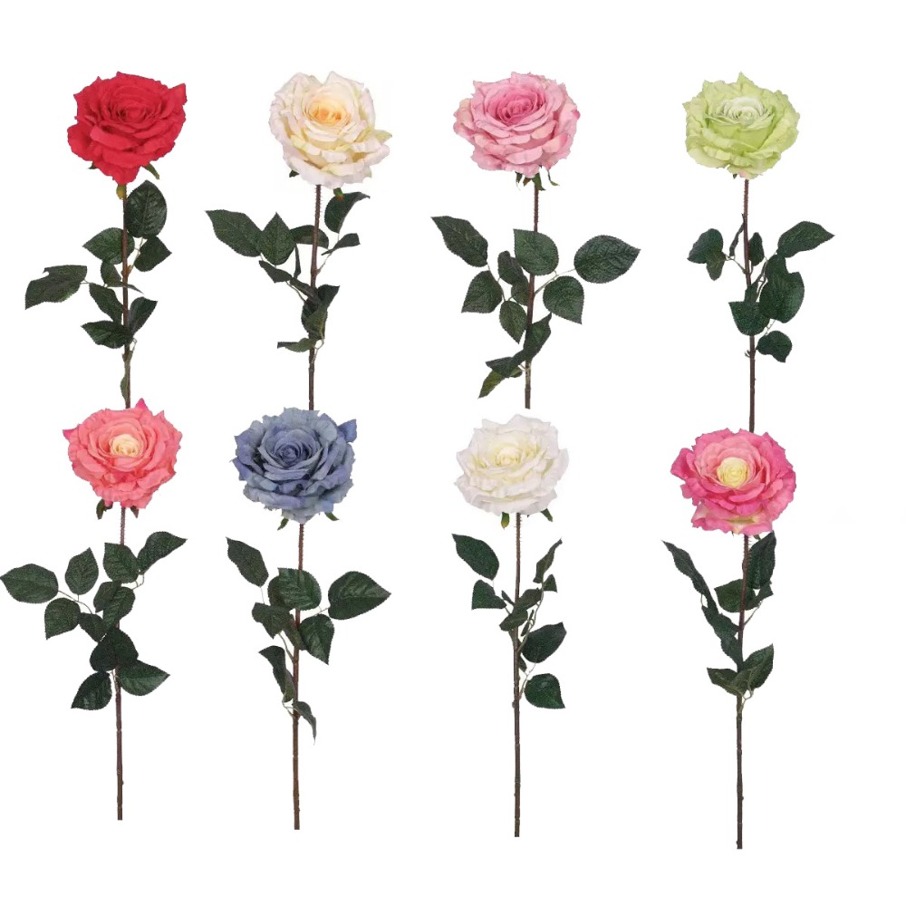 stem wedding decorative romantic artificial silk rose flower