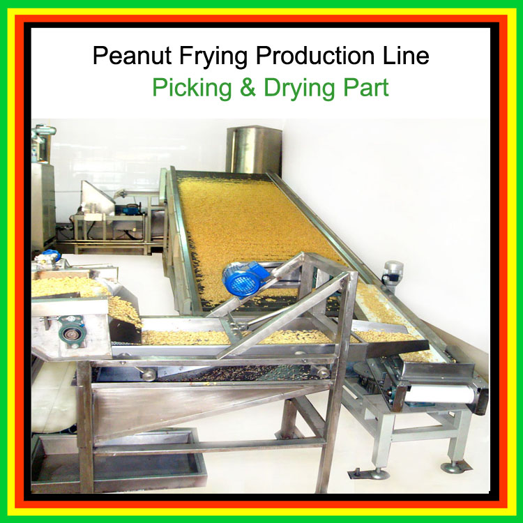 peanut frying production line/salted peanut making plant/ fried peanut machine