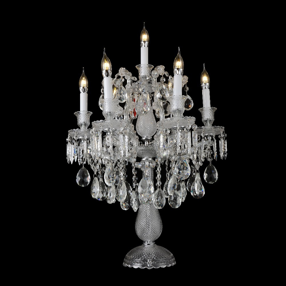 Dining Pendant Crystal Chandelierstained pink Glass Chandelier Bobeche