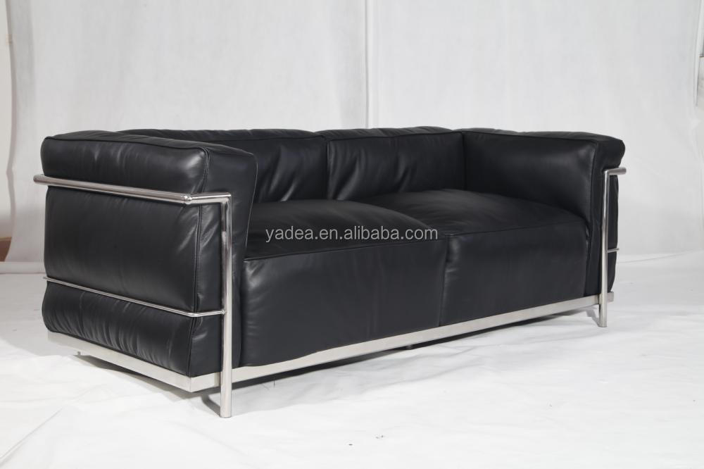 Woonkamer bank 3 zits 1 2 luxe vintage leer le corbusier sofa lc3 ... Banken 3zits woonkamer