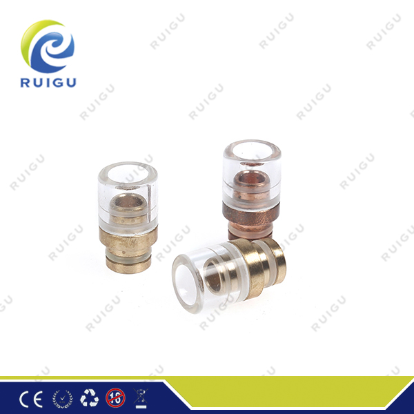 Short Wide Bore Cooper pyrex and brass pyrex 510 drip tips