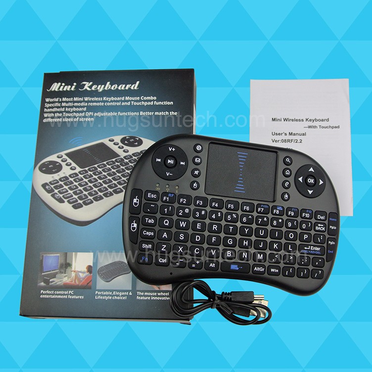 Mini 2.G Wireless Li Battery I8 Air Fly Mouse Rii i8 2.4G Wireless Keyboard With Touchpad