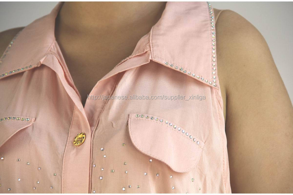 光沢のある石Tシャツ2014ファッションの女性問屋・仕入れ・卸・卸売り