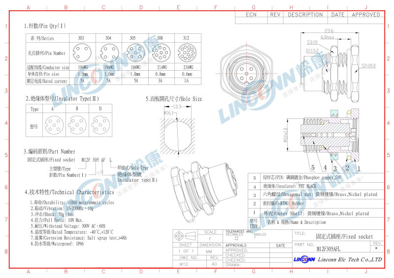 防水コネクタクイックm12ip68pcbコネクタ仕入れ・メーカー・工場