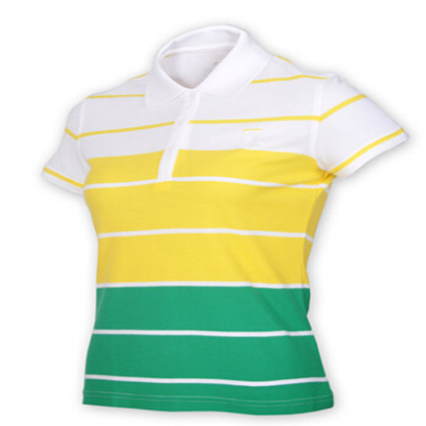 女性の色の組み合わせゴルフポロシャツストライプ問屋・仕入れ・卸・卸売り