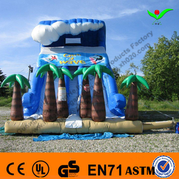 Custom inflatable water slide with Coconut tree