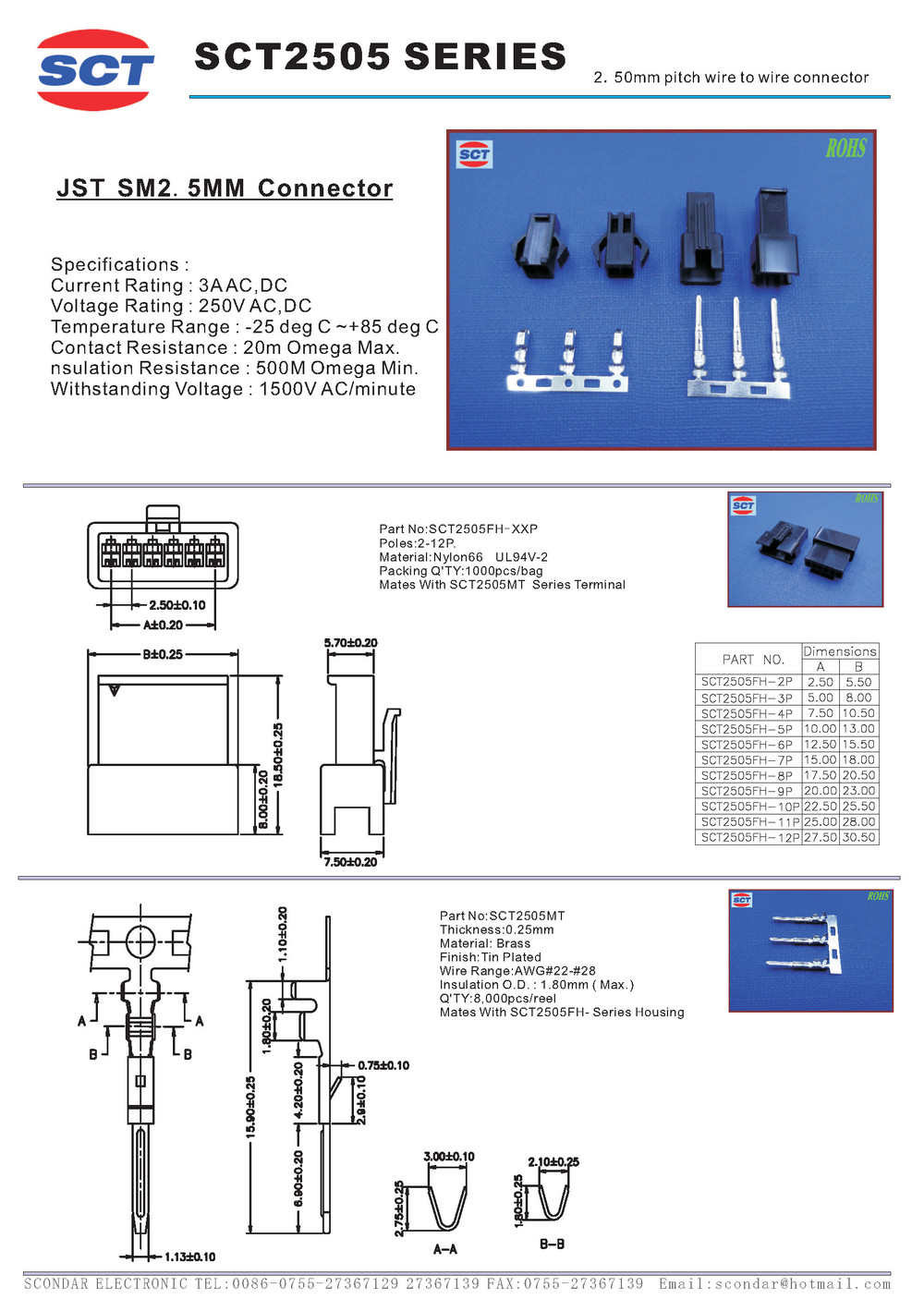 Jst Smr 03v B Connector 2.5mm Pitch - Buy Jst Smr 03v B Connector,Jst ...