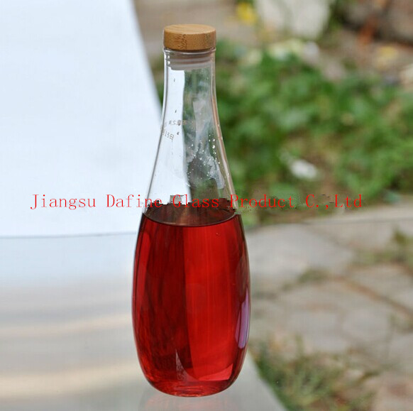 High Quality empty 470ml Heat Resistant Glass Bottle With Cork
