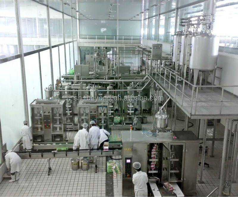 SHANGHAI BEYOND automatic dairy production line produce various kinds of dairy products