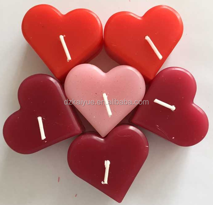 love gift colored heart shaped candle