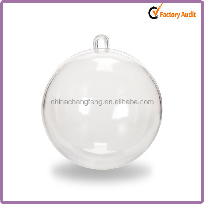 入力可能な透明なプラスチックのボールオーナメントクリスマス好意キャンデー工芸缶球の装飾仕入れ・メーカー・工場
