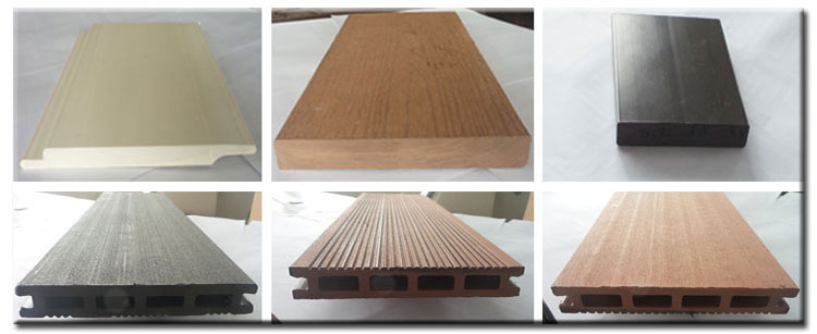 wooden color wood plastic composite decking tiles for outdoor construction