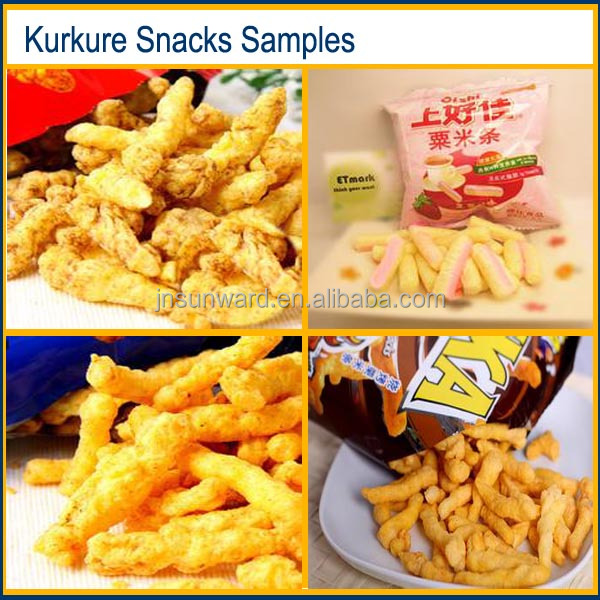chinese automatic multiple output kurkure food extruder