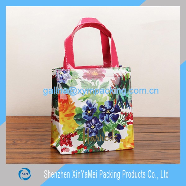 pvc coated cotton shopping bag