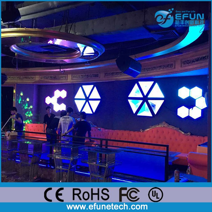 Diy Art Design Nightclub Disco 3d Effect Triangle Led Ceiling