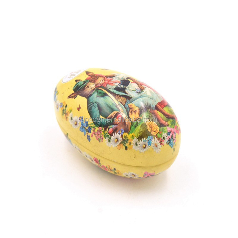 2 - pieces small Easter tin egg.JPG