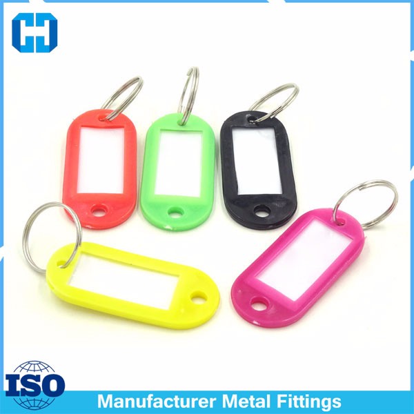 colorful split key ring tag
