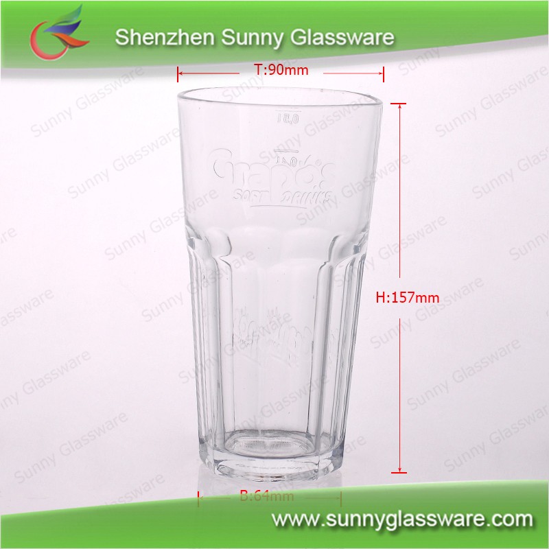 octagonal advertising whisky beer glass cup for wine bar
