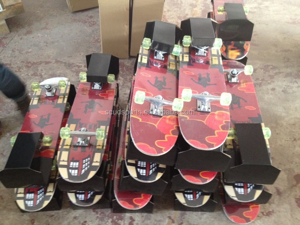 メイプルトッププライ中国9品質の木材を得て、 スケートボードを熱伝達仕入れ・メーカー・工場