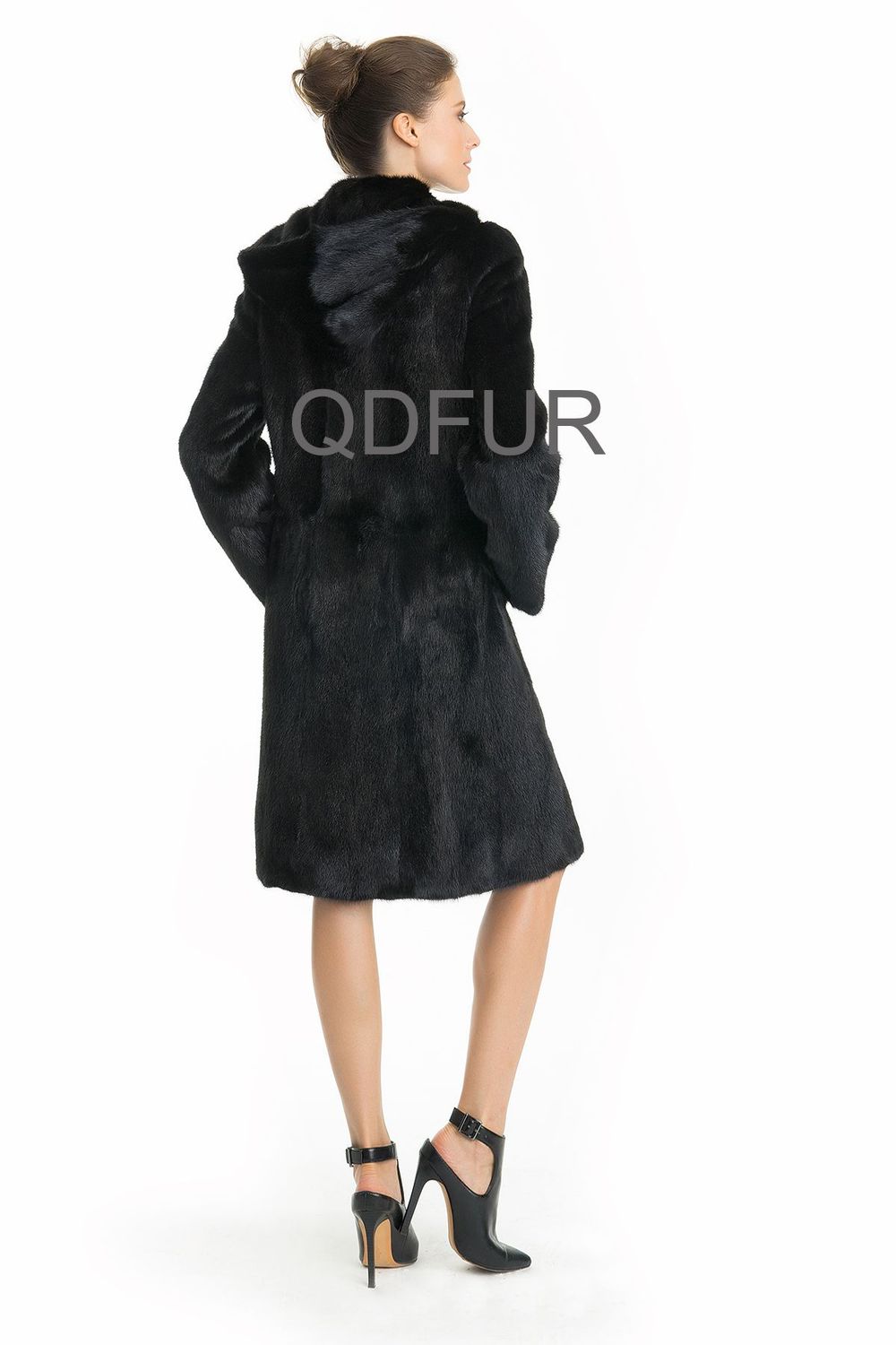 義烏fuzhuang取引qd70751女性最新のファッションのウェディングドレス剪断し中国から天然ミンクの毛皮のコート問屋・仕入れ・卸・卸売り