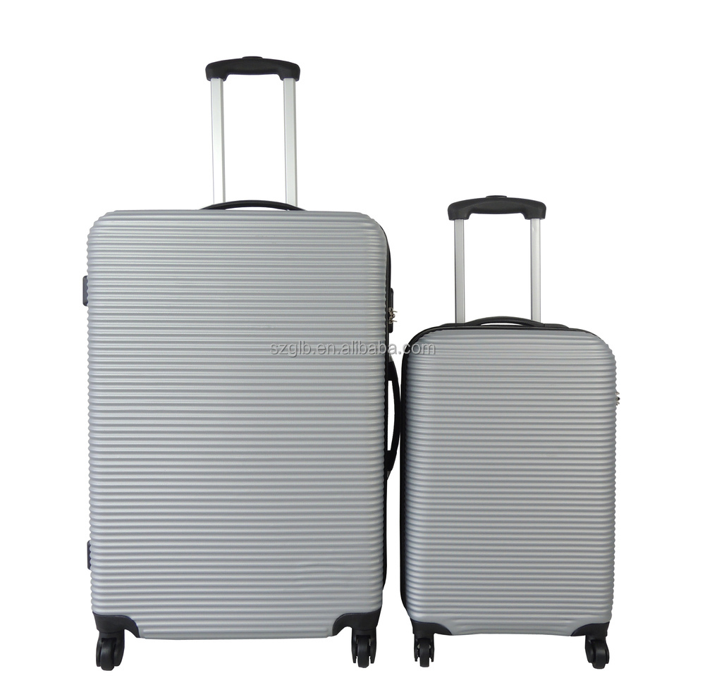15ブラック/銀の波成形フルライニング耐久性のある旅行用荷物/スーツケース/トロリーバッグ仕入れ・メーカー・工場