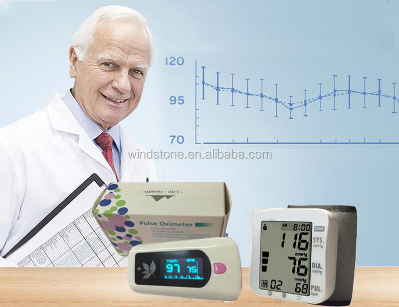 fingertip pulse oximter blood pressure monitor title