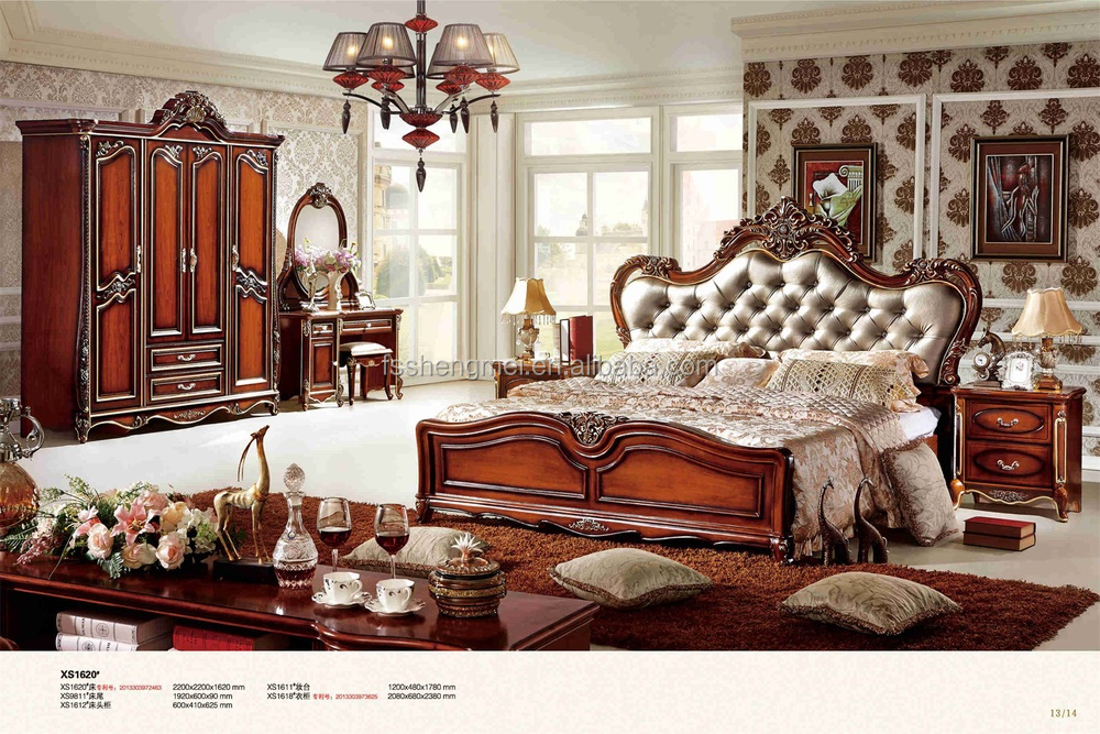 熱い販売の豪華な寝室の家具古典的な赤い色の家の家具仕入れ・メーカー・工場