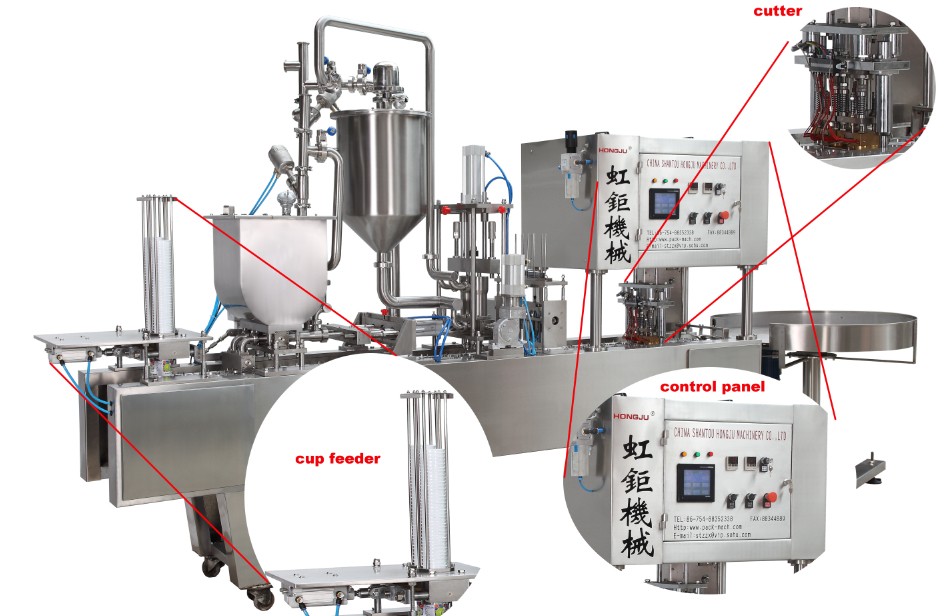 ミネラル ウォーター カップ充填および シール機、 カップ充填シール機、 アイスクリーム カップ充填機仕入れ・メーカー・工場