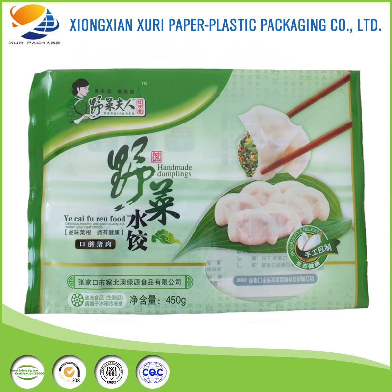 Custom Design Frozen Dumplings Plastic Packing Bag For Food Dumpling